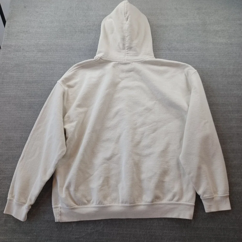 iets frans‎ Hoodie Mens Large Beoge Embroidered Brushed Surface Stretch Casual
